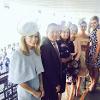 Rachel Wyse attending as judge the Carton House Most Stylish event at Fairyhouse in a custom powder blue dress and cape